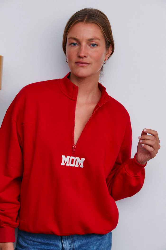 Mom Red Breastfeeding Sweatshirt - Image 5